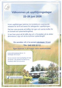 Uppföljningsinbjudan till 22-26 juni.